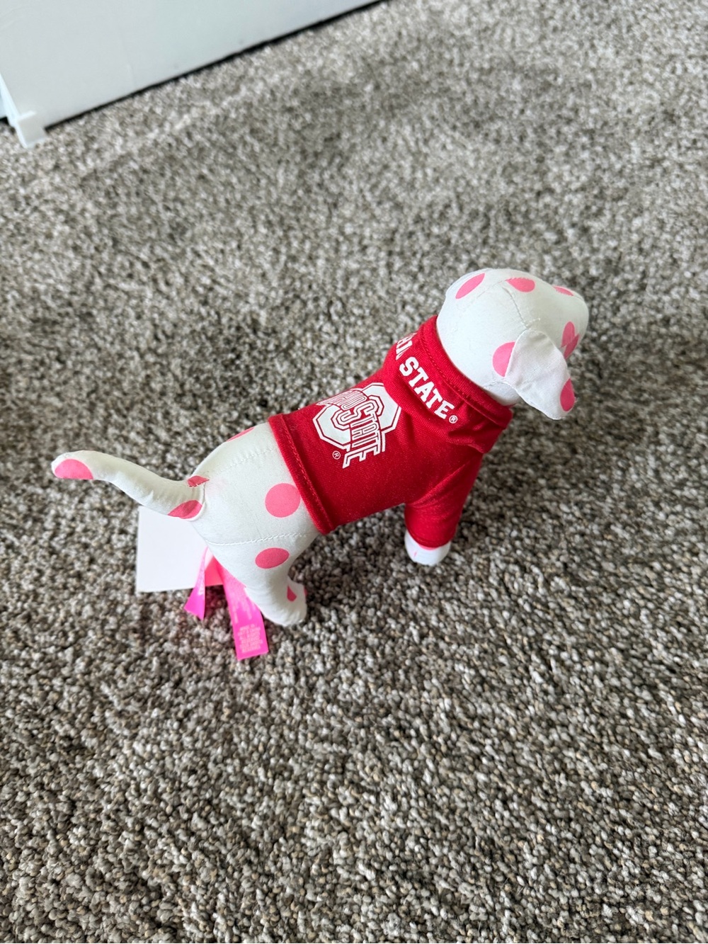 PINK Ohio State Plush Dog - NWT - Picture 3 of 4